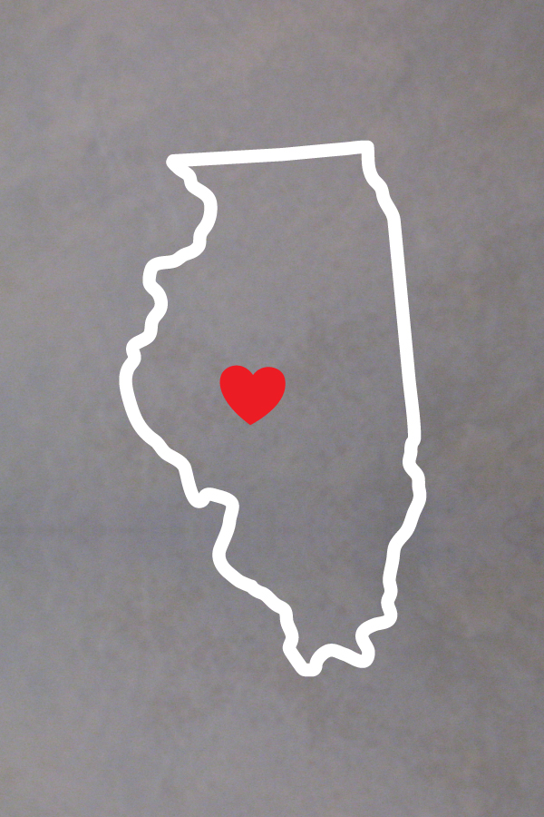 I LOVE CHICAGO Sticker Illinois Heart Window Decal IL 