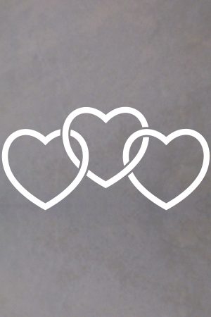 Interlocking Hearts Decal