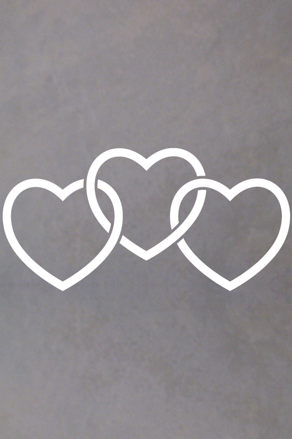 Interlocking Hearts Decal San Diego Sticker